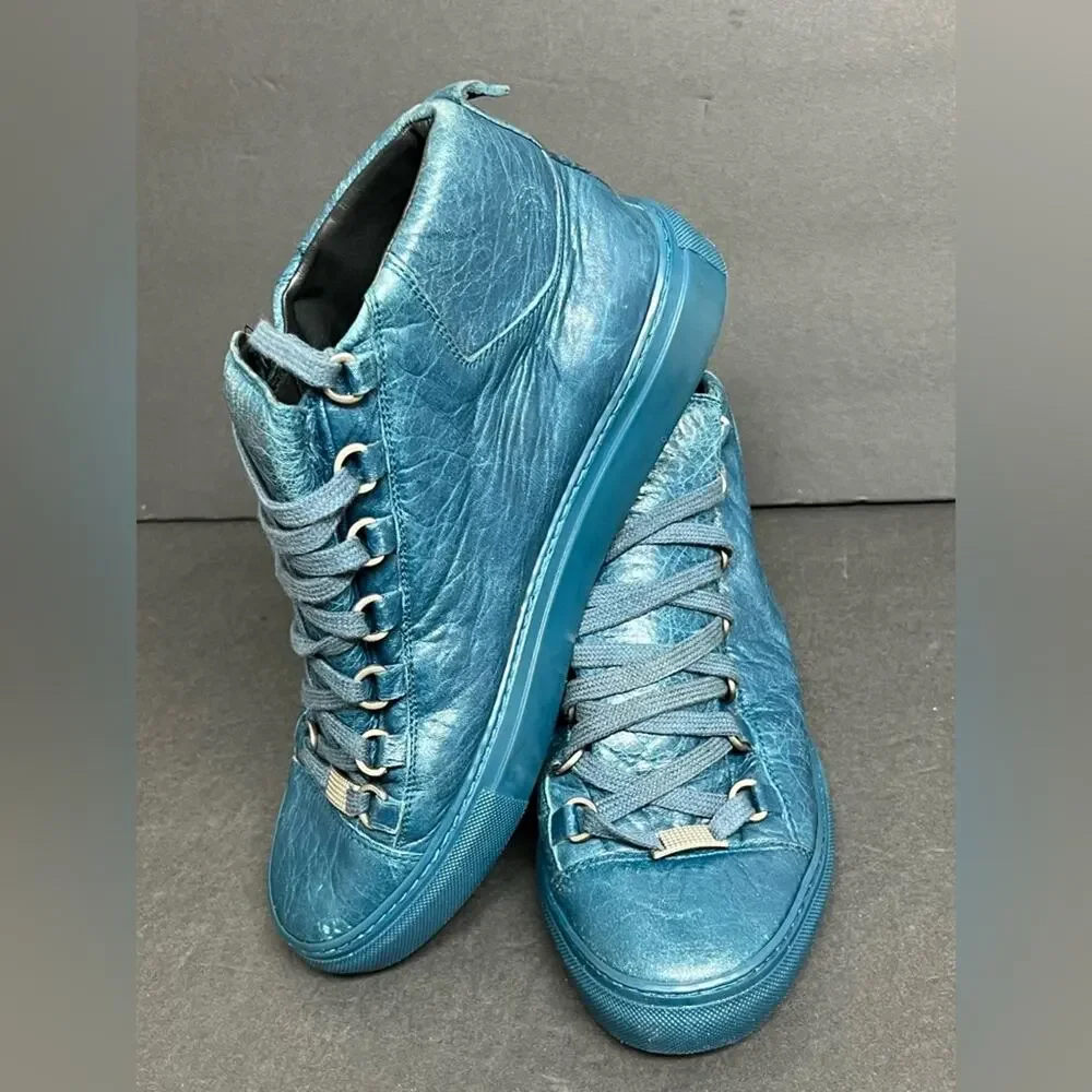 Balenciaga Arena Mid “Blue Oil” Size 39 AUTHENTIC Rare Men US 6 - Picture 4 of 12